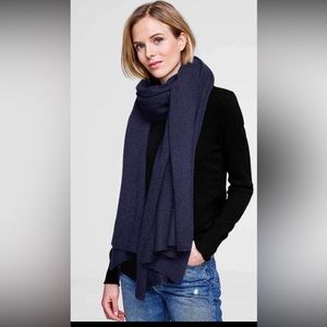 White+warren cashmere mini travel wrap admiral hthr